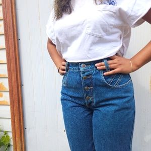Vintage 90's high waisted button down front denim jeans ZENA